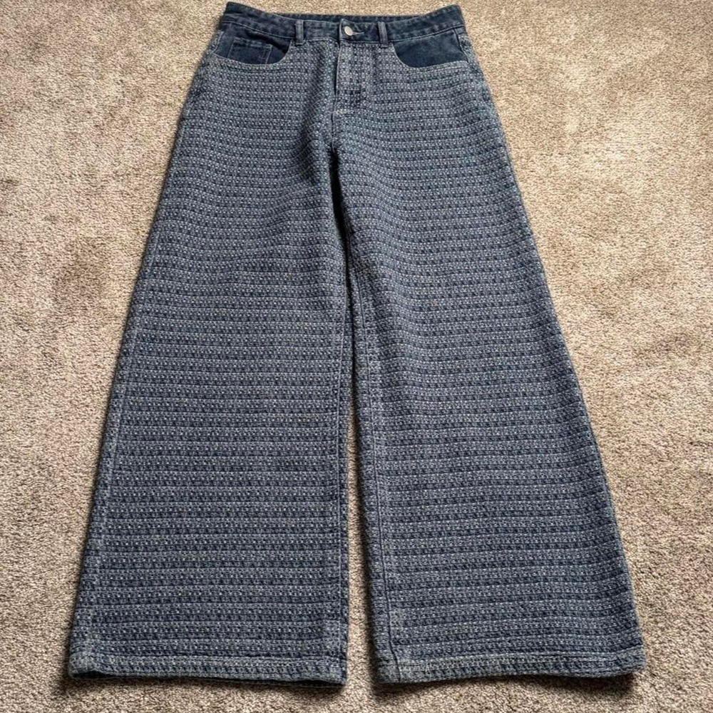 ANEWSTA "WEAVE" WIDE LEG DENIM